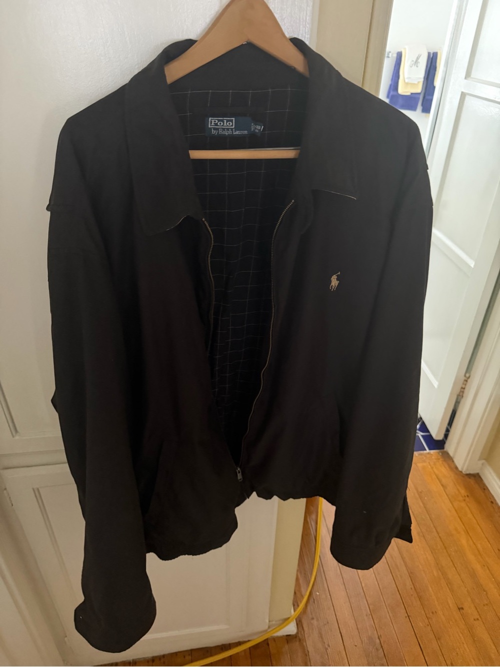 Retro 90s Polo by Ralph Lauren Black Bomber Jacket men’s size 4XB